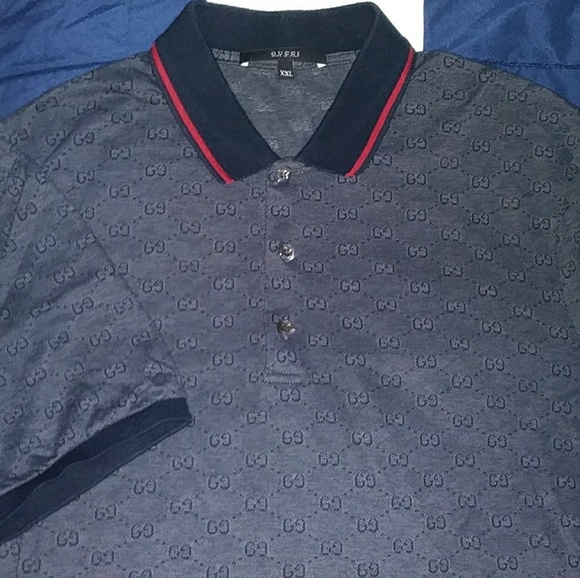 Gucci Other - EUC Authentic GUCCI guccisima navy monogram polo